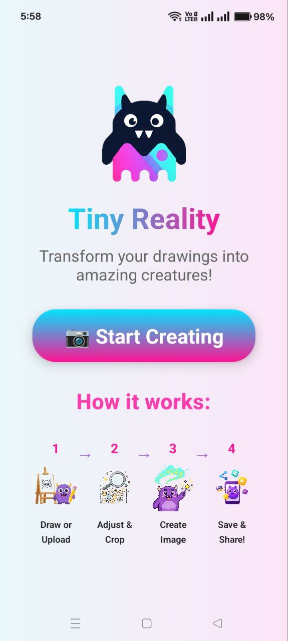 Tiny Reality App Screenshot